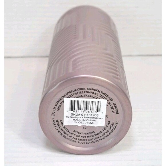 Starbucks Metallic Lavender Tumbler 24oz Venti Stainless Steel Cold Cup Coffee - Picture 4 of 5